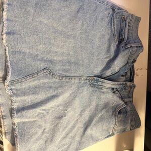 Calvin Klein Collection Light Blue Denim Mini Skirt